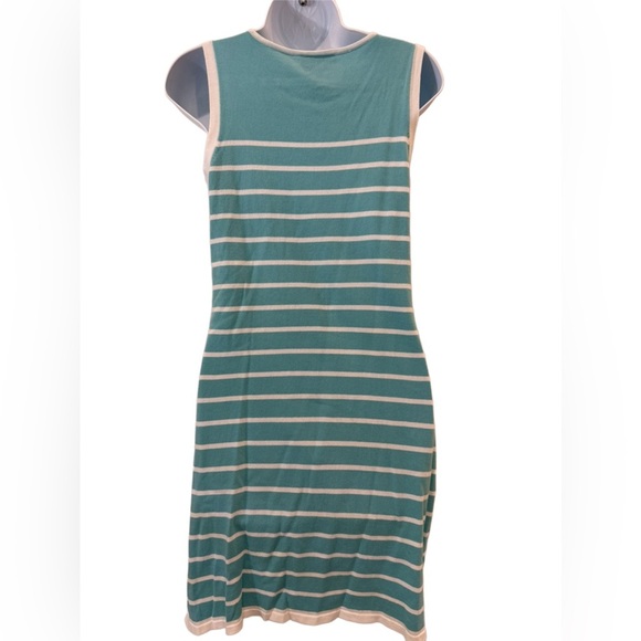 Sail to Sable Teal and White Knit Dress XS - Picture 2 of 5